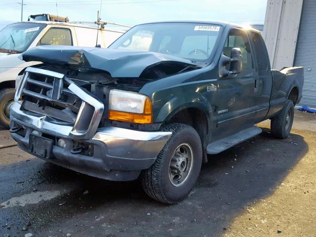 1FTSX31F91EC43318 - 2001 FORD F350 SRW S GREEN photo 2