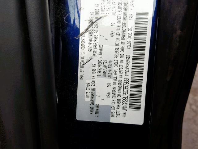 JM1CR29L790357989 - 2009 MAZDA 5 BLUE photo 10