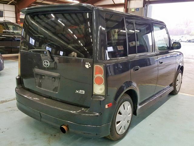 JTLKT334764071007 - 2006 TOYOTA SCION XB BLACK photo 4