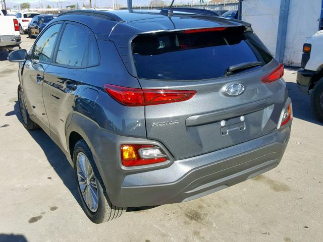 KM8K22AA4JU126521 - 2018 HYUNDAI KONA SEL GRAY photo 3