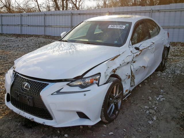 JTHCF1D20E5000568 - 2014 LEXUS IS 250 WHITE photo 2