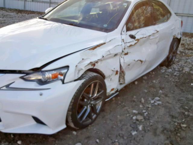 JTHCF1D20E5000568 - 2014 LEXUS IS 250 WHITE photo 9