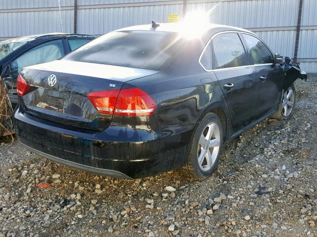 1VWBH7A37DC082314 - 2013 VOLKSWAGEN PASSAT SE BLACK photo 4