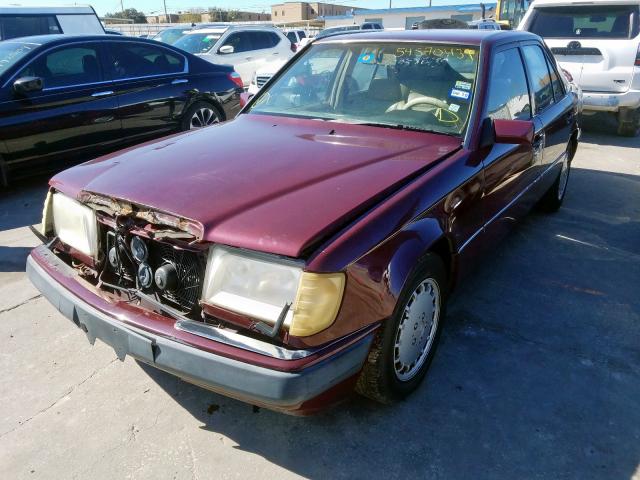 WDBEA30E2MB490904 - 1991 MERCEDES-BENZ 300 E MAROON photo 2