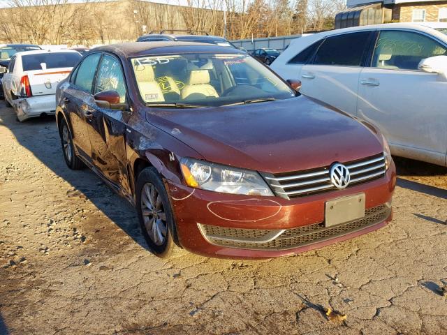 1VWAP7A38DC133821 - 2013 VOLKSWAGEN PASSAT S MAROON photo 1