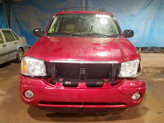 1GKET16S556174599 - 2005 GMC ENVOY XL MAROON photo 9