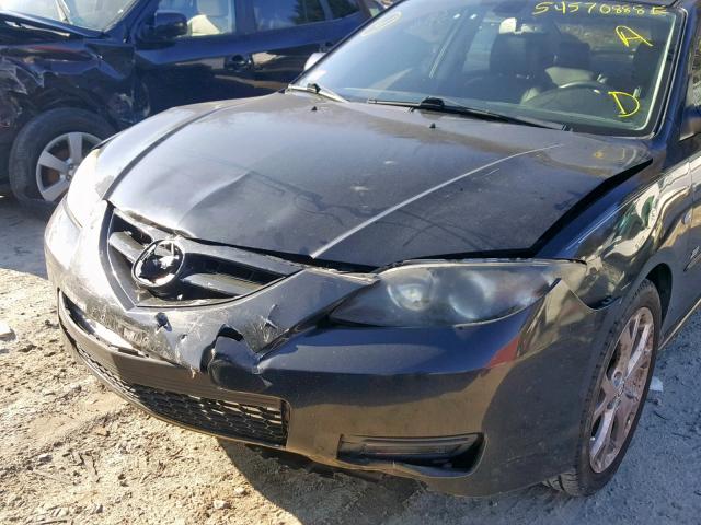 JM1BK323871664191 - 2007 MAZDA 3 S BLACK photo 9