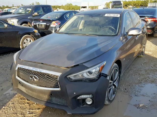 JN1BV7AP3EM675763 - 2014 INFINITI Q50 BASE GRAY photo 2