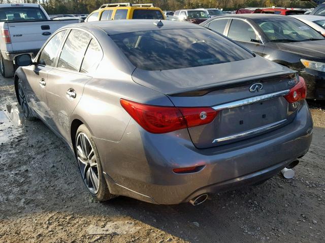 JN1BV7AP3EM675763 - 2014 INFINITI Q50 BASE GRAY photo 3