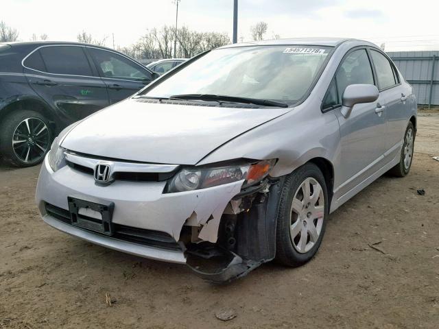 2HGFA16538H356600 - 2008 HONDA CIVIC LX SILVER photo 2