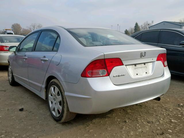 2HGFA16538H356600 - 2008 HONDA CIVIC LX SILVER photo 3