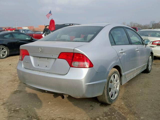 2HGFA16538H356600 - 2008 HONDA CIVIC LX SILVER photo 4