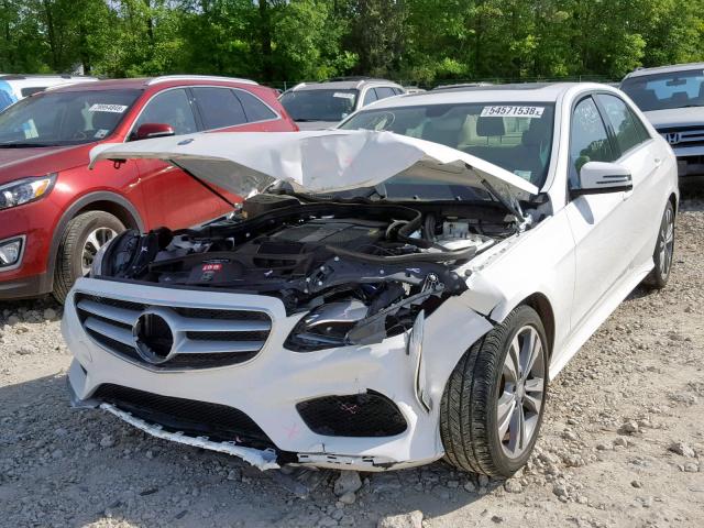 WDDHF5KB1EB061243 - 2014 MERCEDES-BENZ E 350 WHITE photo 2