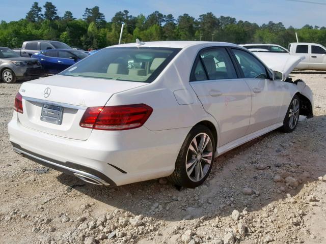 WDDHF5KB1EB061243 - 2014 MERCEDES-BENZ E 350 WHITE photo 4