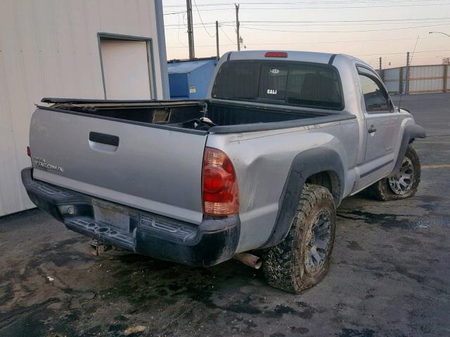 5TEPX42N87Z425566 - 2007 TOYOTA TACOMA SILVER photo 4