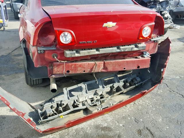 1G1ZC5E07CF283141 - 2012 CHEVROLET MALIBU 1LT RED photo 9