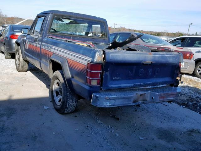 1JTMW6413HT099668 - 1987 JEEP COMANCHE BLUE photo 3