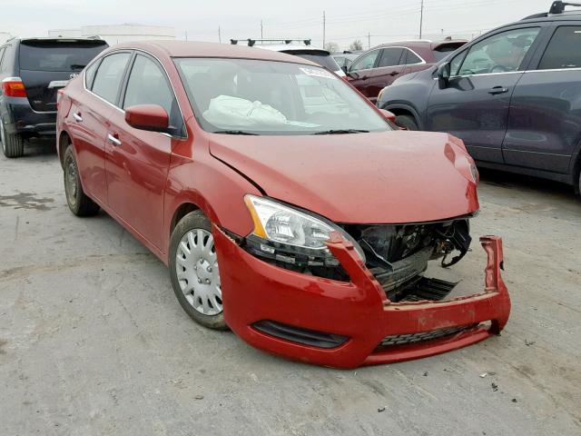 3N1AB7AP9EL648209 - 2014 NISSAN SENTRA S RED photo 1