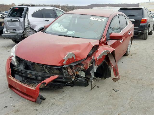 3N1AB7AP9EL648209 - 2014 NISSAN SENTRA S RED photo 2