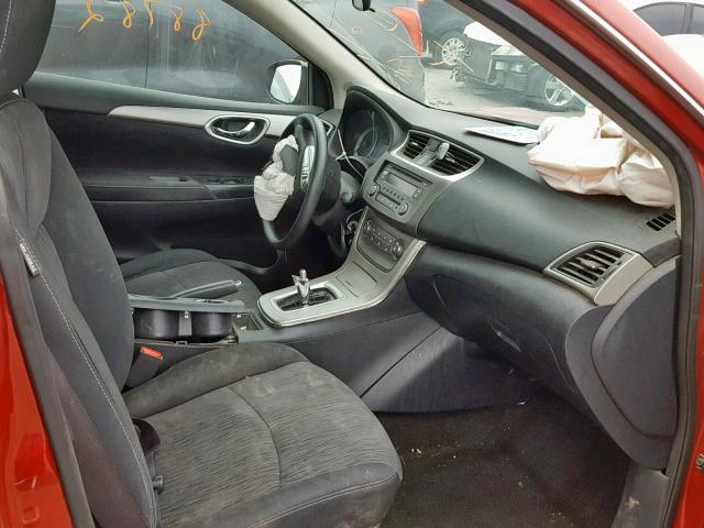 3N1AB7AP9EL648209 - 2014 NISSAN SENTRA S RED photo 5