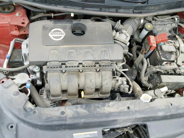 3N1AB7AP9EL648209 - 2014 NISSAN SENTRA S RED photo 7