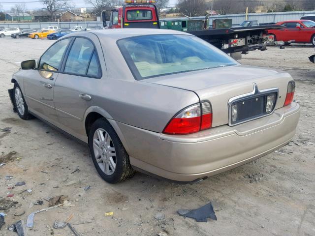 1LNHM87A55Y644540 - 2005 LINCOLN LS TAN photo 3