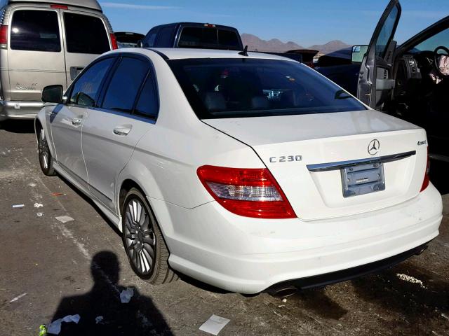 WDDGF85X69F320389 - 2009 MERCEDES-BENZ C 230 4MAT WHITE photo 3