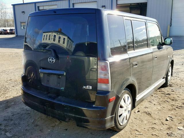 JTLKT334464079663 - 2006 TOYOTA SCION XB BLACK photo 4