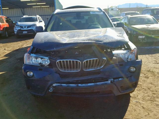 5UXWX9C59E0D25062 - 2014 BMW X3 XDRIVE2 BLUE photo 9