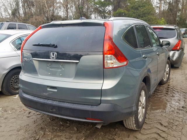 5J6RM3H77CL027191 - 2012 HONDA CR-V EXL GREEN photo 4