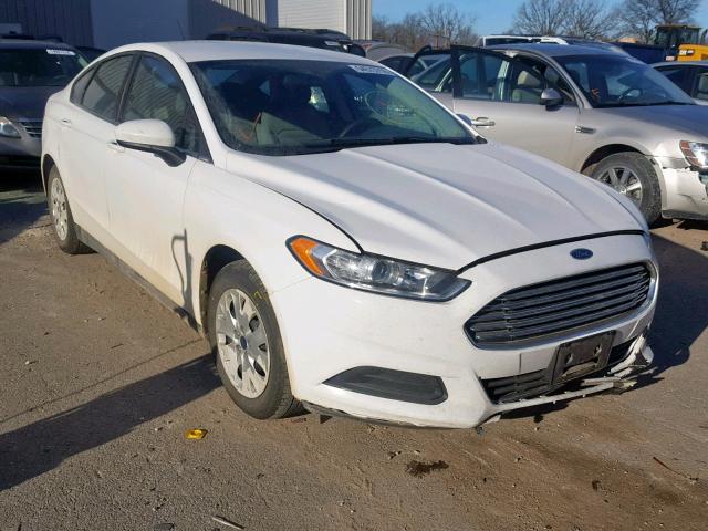 3FA6P0G72DR361413 - 2013 FORD FUSION S WHITE photo 1