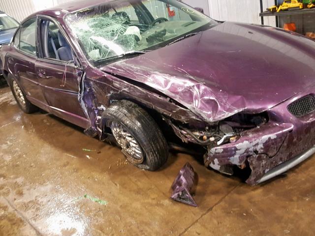 1G2WP52K8VF204927 - 1997 PONTIAC GRAND PRIX MAROON photo 9