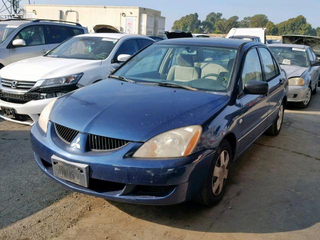 JA3AJ26EX4U022729 - 2004 MITSUBISHI LANCER ES BLUE photo 2