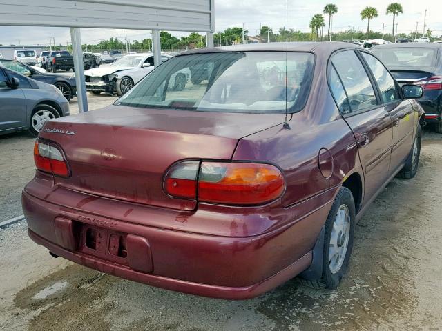 1G1NE52M6WY100529 - 1998 CHEVROLET MALIBU LS 红色 照片 4