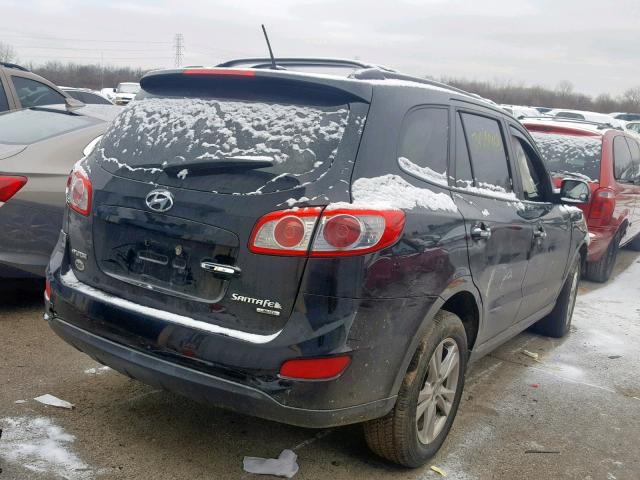 5XYZK4AG8BG049643 - 2011 HYUNDAI SANTA FE L BLACK photo 4