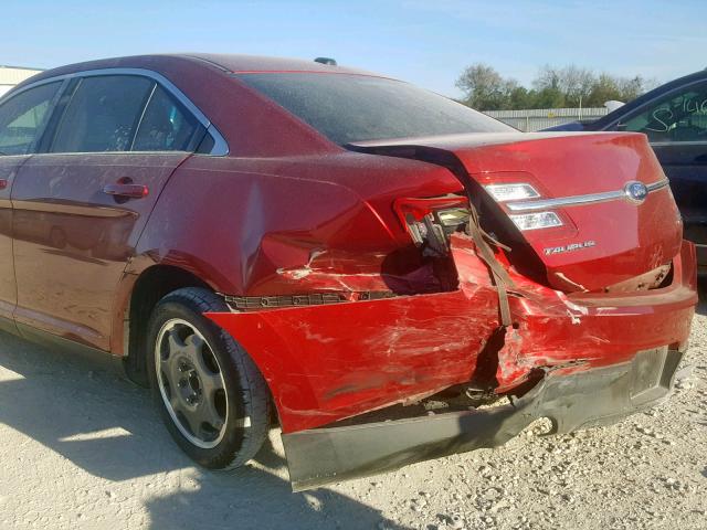 1FAHP2E8XDG180759 - 2013 FORD TAURUS SEL RED photo 9