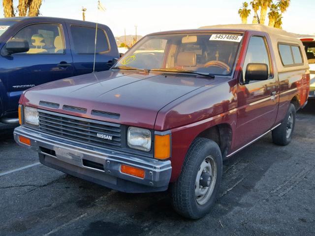 JN6ND11S2HW046774 - 1987 NISSAN D21 SHORT RED photo 2