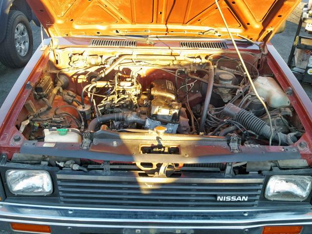 JN6ND11S2HW046774 - 1987 NISSAN D21 SHORT RED photo 7