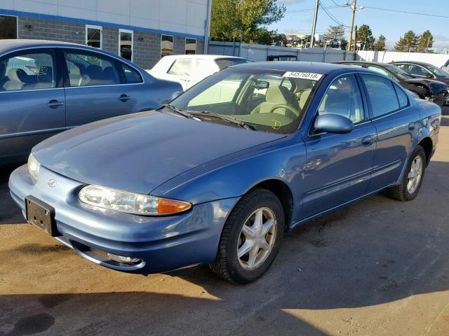 1G3NL52T1XC374112 - 1999 OLDSMOBILE ALERO GL BLUE photo 2