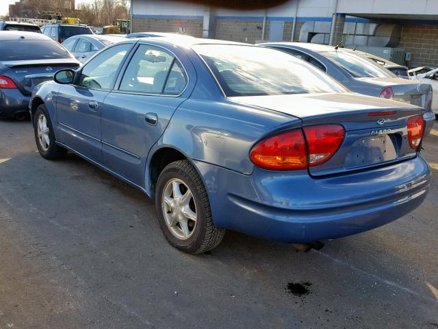 1G3NL52T1XC374112 - 1999 OLDSMOBILE ALERO GL BLUE photo 3