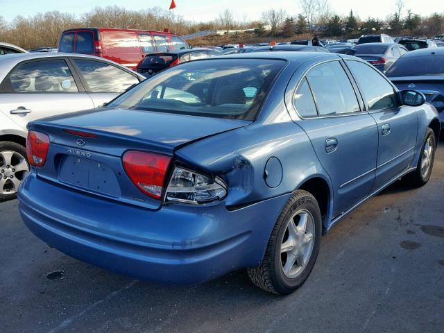 1G3NL52T1XC374112 - 1999 OLDSMOBILE ALERO GL BLUE photo 4