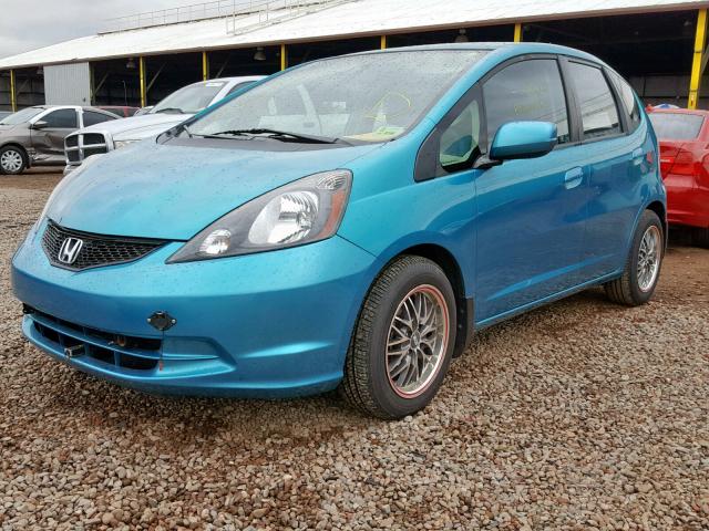 JHMGE8H37DC055982 - 2013 HONDA FIT BLUE photo 2