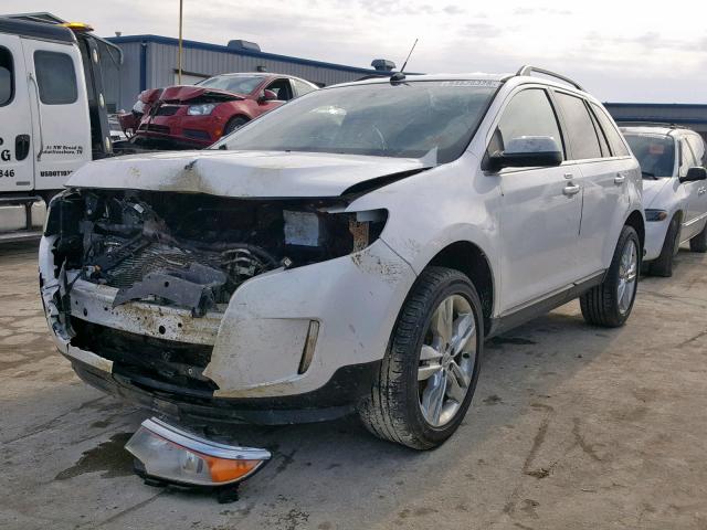 2FMDK4KC3DBC38290 - 2013 FORD EDGE LIMIT WHITE photo 2