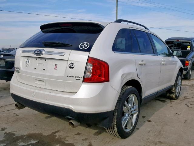 2FMDK4KC3DBC38290 - 2013 FORD EDGE LIMIT WHITE photo 4