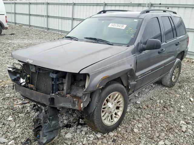 1J4GW48S43C612452 - 2003 JEEP GRAND CHER GRAY photo 2