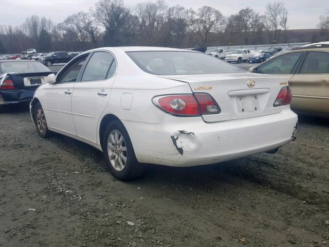 JTHBF30G136002586 - 2003 LEXUS ES 300 WHITE photo 3