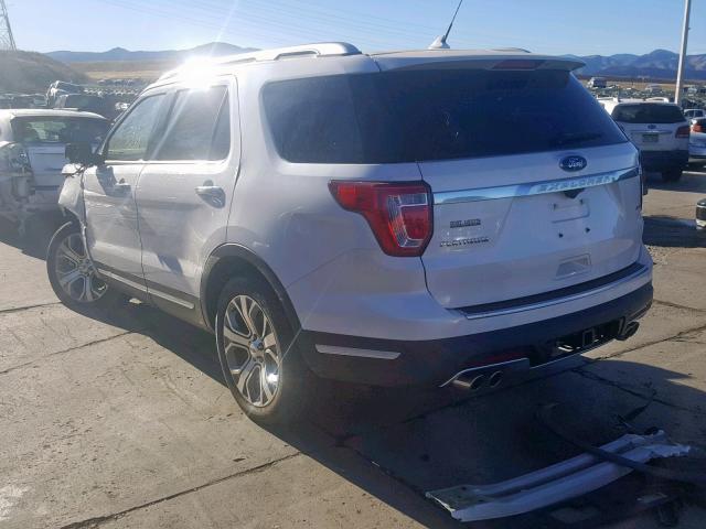 1FM5K8HT5JGB65379 - 2018 FORD EXPLORER P WHITE photo 3