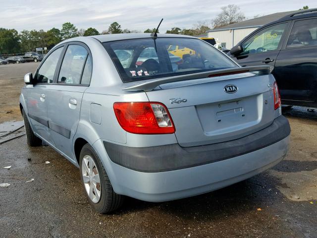 KNADE123876260831 - 2007 KIA RIO BASE BLUE photo 3