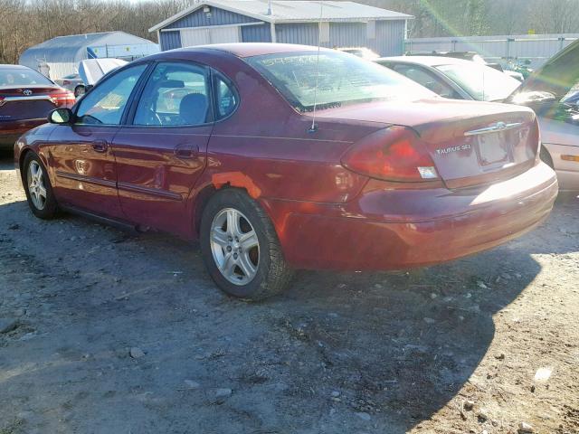 1FAFP56S22G111936 - 2002 FORD TAURUS SEL RED photo 3