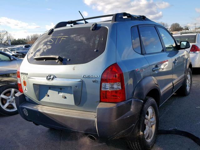 KM8JN12D87U573612 - 2007 HYUNDAI TUCSON SE BLUE photo 4